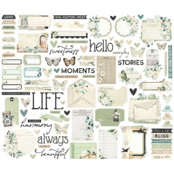 Simple Stories Simple Vintage Timeless Harmony Journal Bits & Pieces 90pz