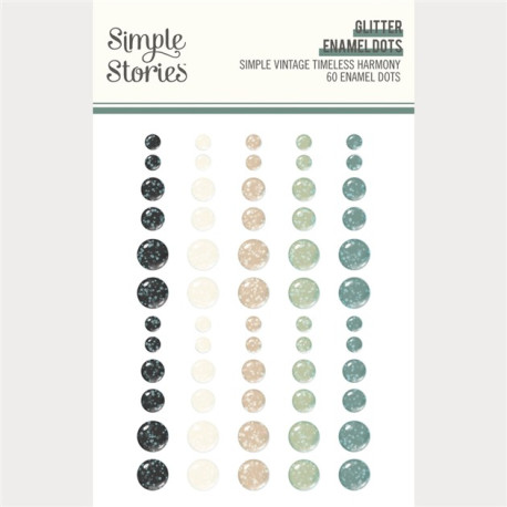 Simple Stories Simple Vintage Timeless Harmony Glitter Enamel Dots