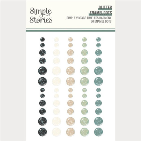 Simple Stories Simple Vintage Timeless Harmony Glitter Enamel Dots