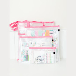Simple Stories Craft Storage Pouch Large Pink
