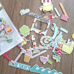 Simple Stories Sweet Summertime Chipboard 70pz