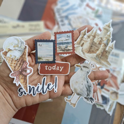 Simple Stories Simple Vintage Sand & Sea Bits & Pieces 77pz