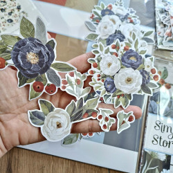 Simple Stories Simple Vintage Sand & Sea Floral Bits & Pieces 30pz