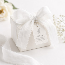 Tommy Nastro Organza Satin Bianco - mm 50 x 10 mt