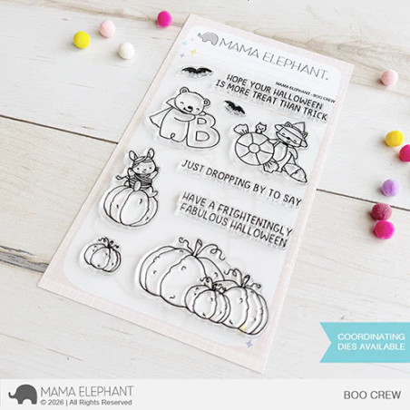 Mama Elephant BOO CREW Clear Stamp