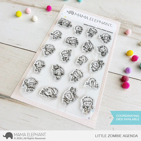 Mama Elephant LITTLE ZOMBIE AGENDA Clear Stamp