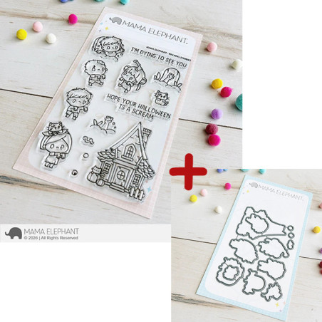 Mama Elephant WALKING ZOMBIES SET Clear Stamp + CUTS