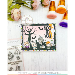 Mama Elephant WALKING ZOMBIES SET Clear Stamp + CUTS