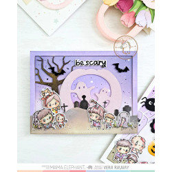Mama Elephant WALKING ZOMBIES SET Clear Stamp + CUTS