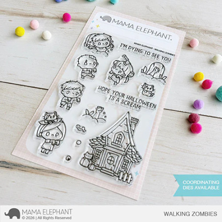 Mama Elephant WALKING ZOMBIES Clear Stamp