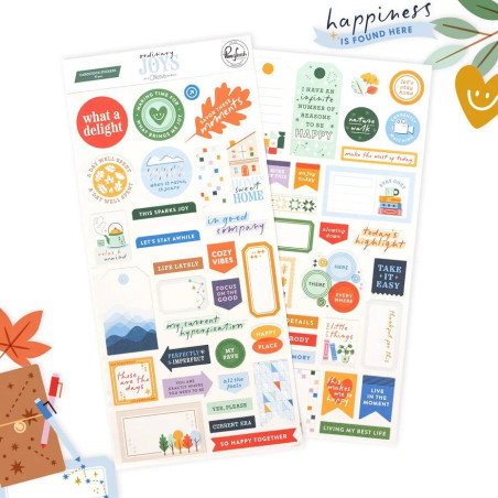 Pinkfresh Studio Ordinary Joys Cardstock Stickers by Geralyn Sy 2fogli
