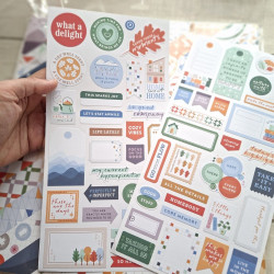 Pinkfresh Studio Ordinary Joys Cardstock Stickers by Geralyn Sy 2fogli