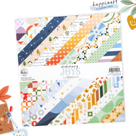 Pinkfresh Studio Ordinary Joys Paper Pack Double-Sided by Geralyn Sy 30x30cm