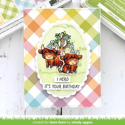LAWN FAWN Highland Cows! Clear Stamps