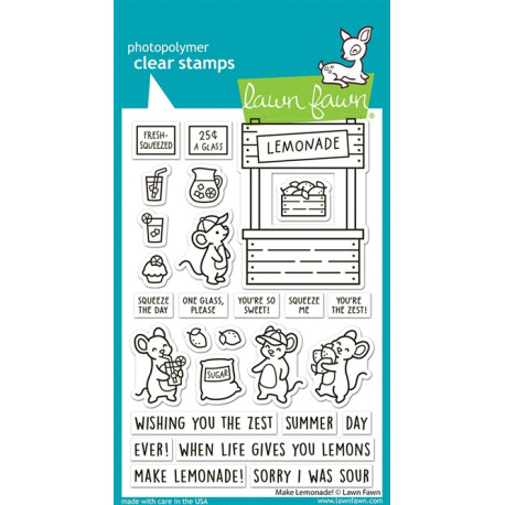 LAWN FAWN Make Lemonade! Clear Stamps