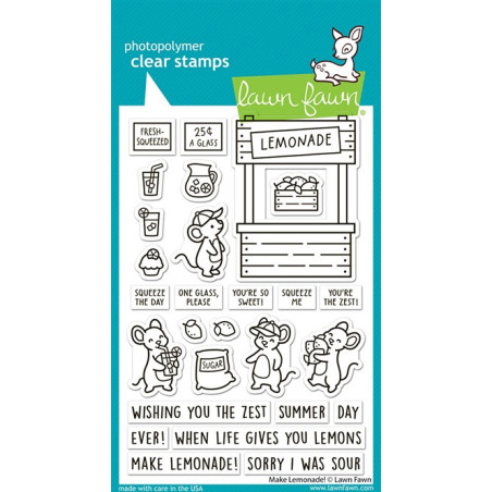 LAWN FAWN Make Lemonade! Clear Stamps