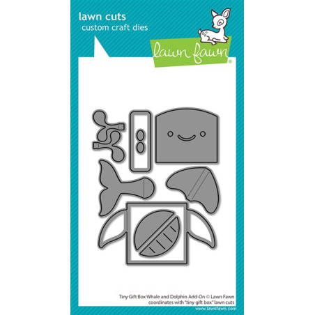 LAWN FAWN Tiny Gift Box Whale and Dolphin Dies
