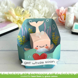 LAWN FAWN Tiny Gift Box Whale and Dolphin Dies