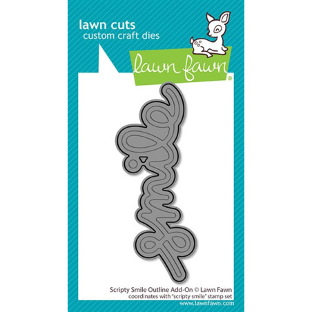 LAWN FAWN Scripty Smile OUTLINE DIes