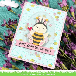 Lawn Fawn Bee Happy Background Stencil 4pz