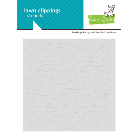 Lawn Fawn Bee Happy Background Stencil 4pz
