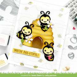 Lawn Fawn Bee Happy Background Stencil 4pz