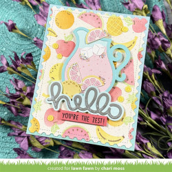Lawn Fawn Fruit Salad Background Stencil 5pz