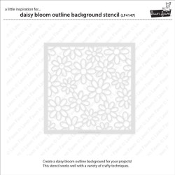 Lawn Fawn Daisy Bloom Outline Background Stencil