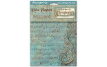 Stamperia Symphony A6 Rice Paper Backgrounds Selection 8fogli