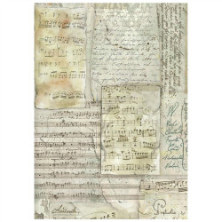 Stamperia Symphony A6 Rice Paper Backgrounds Selection 8fogli