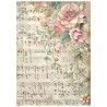 Stamperia Symphony A6 Rice Paper Backgrounds Selection 8fogli