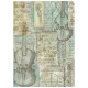Stamperia Symphony A6 Rice Paper Backgrounds Selection 8fogli