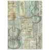 Stamperia Symphony A6 Rice Paper Backgrounds Selection 8fogli