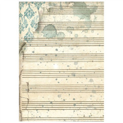 Stamperia Symphony A6 Rice Paper Backgrounds Selection 8fogli