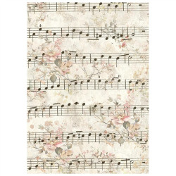 Stamperia Symphony A6 Rice Paper Backgrounds Selection 8fogli