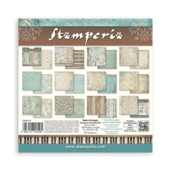 Stamperia Symphony Backgrounds Paper Pack 20x20cm