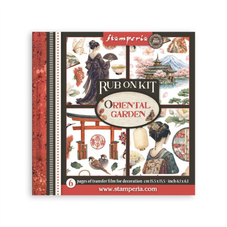 Stamperia Oriental Garden Rub-On Assortment 6fogli