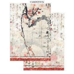 Stamperia Oriental Garden A4 Junk Journal Stickers, Backgrounds, Cut-Outs
