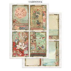 Stamperia Oriental Garden A4 Junk Journal Stickers, Backgrounds, Cut-Outs