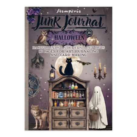 Stamperia Halloween A4 Junk Journal Stickers, Backgrounds, Cut-Outs by Vicky Papaioannou