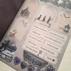 Stamperia Halloween A4 Junk Journal Stickers, Backgrounds, Cut-Outs by Vicky Papaioannou