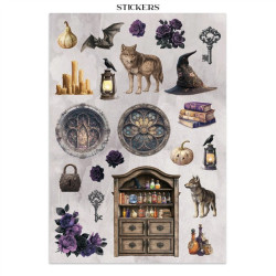 Stamperia Halloween A4 Junk Journal Stickers, Backgrounds, Cut-Outs by Vicky Papaioannou