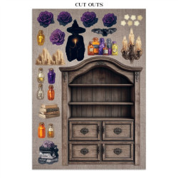 Stamperia Halloween A4 Junk Journal Stickers, Backgrounds, Cut-Outs by Vicky Papaioannou