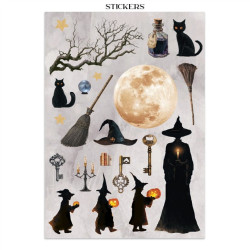 Stamperia Halloween A4 Junk Journal Stickers, Backgrounds, Cut-Outs by Vicky Papaioannou