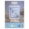 Linen Cardstock A5 Ocean Breeze 75 FOGLI