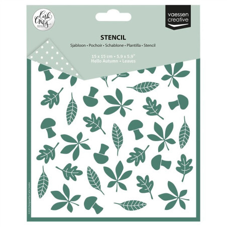 Vaessen Creative Stencil Leaves by Carla Creates