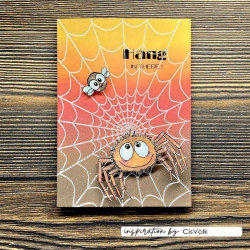 Vaessen Creative Clear Stamp SPIDERS by Carla Creates