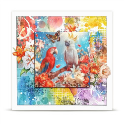 AALL & Create Loving Parrots Washi Tape 155 Layer-It-Up