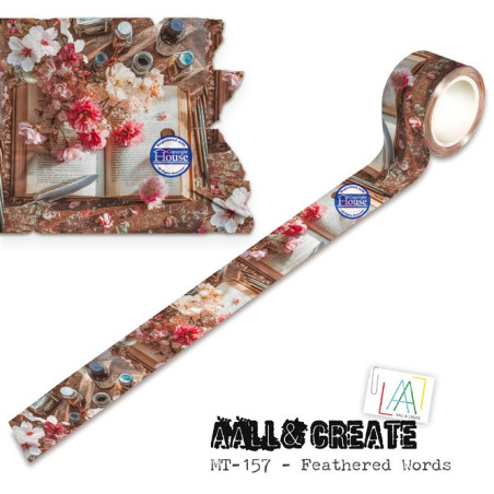AALL & Create Feathered Words Washi Tape 157 Layer-It-Up