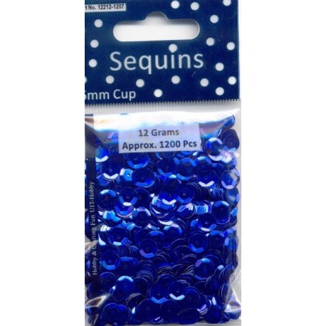 Pailettes Blu 6 mm